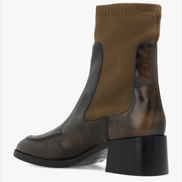 SEE BY CHLOÉ NWOT WOMEN HEELED ANKLE LEATHER BOOTS Size 37. - Picture 6 of 9
